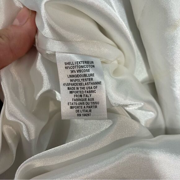 MILLY ASTRID White Mini Dress Green floral print Cocktail Vacation Summer Dress - Picture 6 of 7